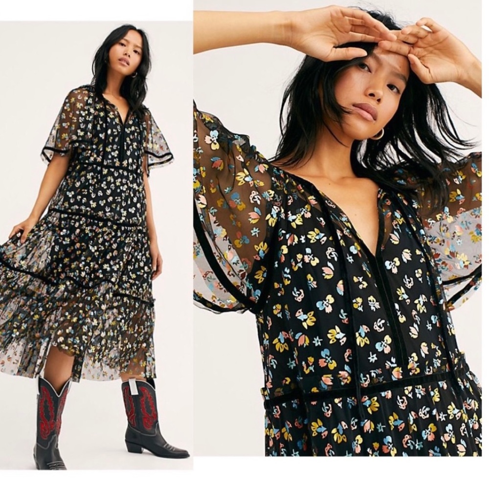 Free People Practical Magic Midi Dress